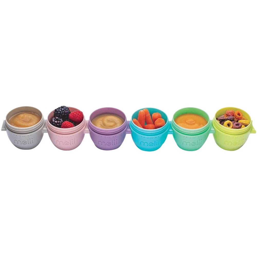 Melii Snap and Go Pods Food Containers - 59ml - 6 piece