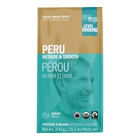 Level Ground Peru Ground Coffee - Medium Roast - 300g