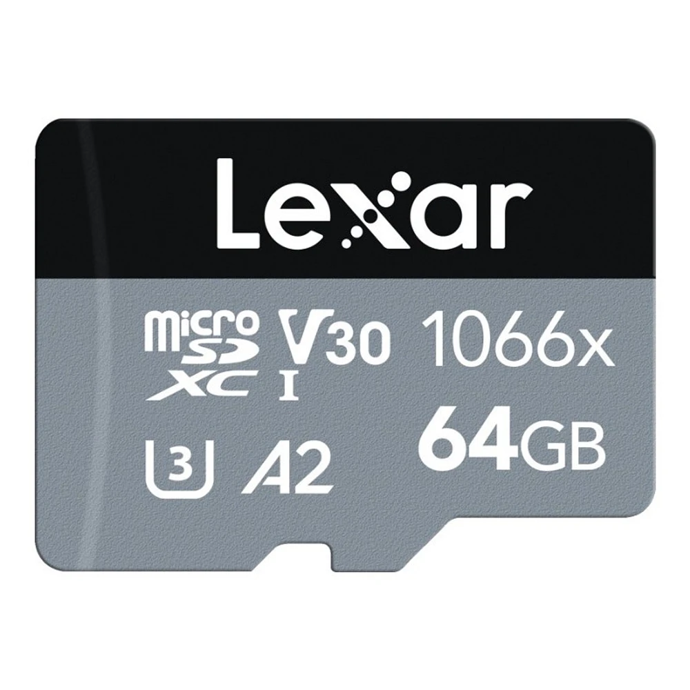 Lexar Professional Silver Series microSDXC UHS-I Memory Card - 64GB - LMS1066064G-BNANU