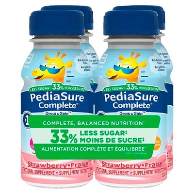 Pediasure Reduces Sugar Straw - 4x235ml