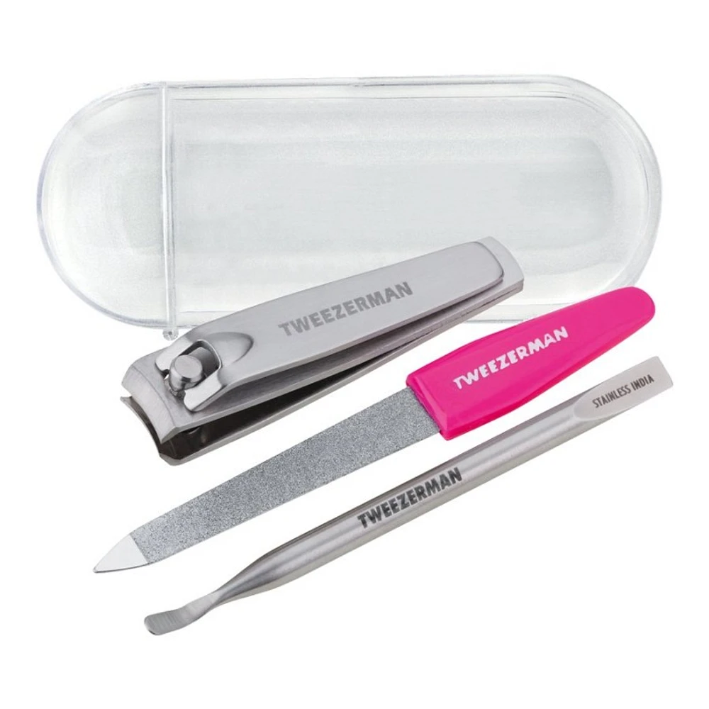 Tweezerman Mini Manicure Set - Stainless Steel - 3 piece