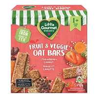 Baby Gourmet Fruit & Veggie Oat Bars - Strawberry Carrot - 5 x 18g