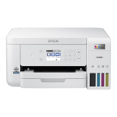 Epson EcoTank ET-3830 Wireless All-In-One Cartridge-Free Supertank Printer - White - ET-3830