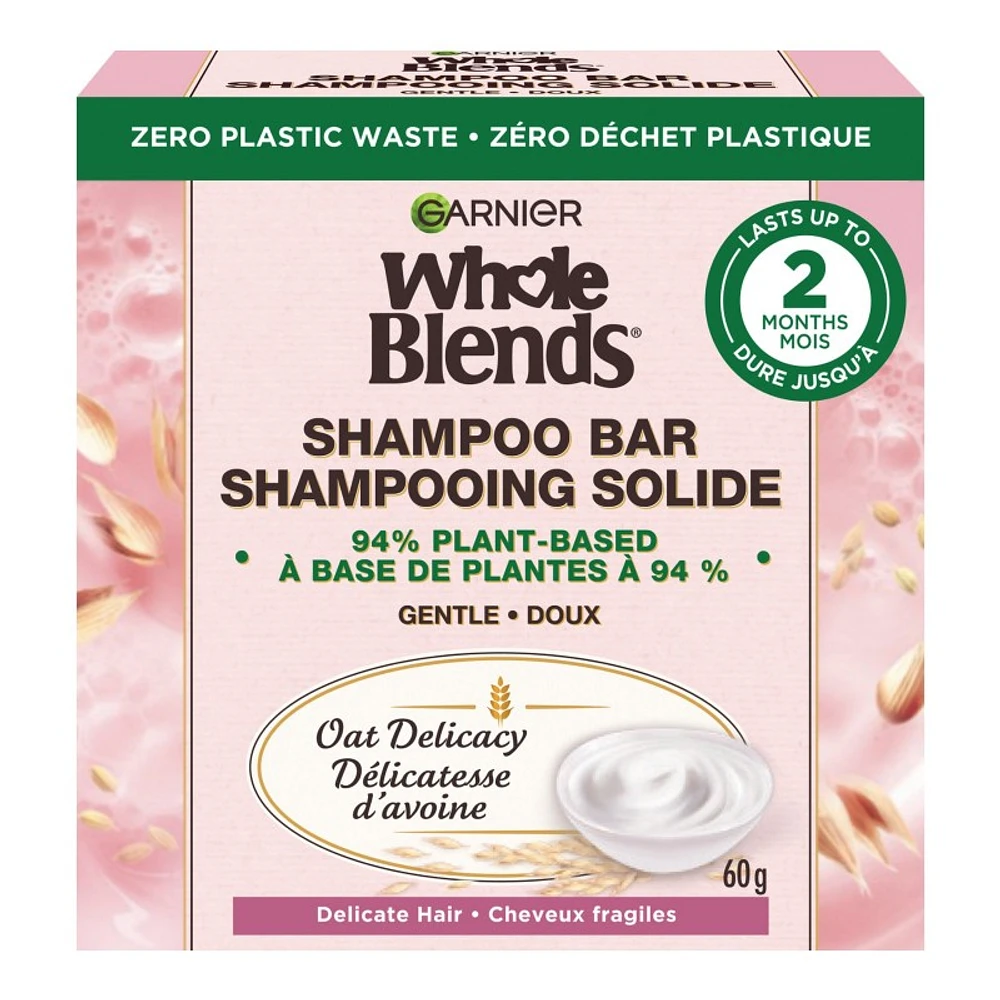 Garnier Whole Blends Softening Shampoo Bar - Oat Delicacy - 60g