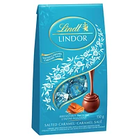 Lindt LINDOR Milk Chocolates - Salted Caramel - 150g Bag