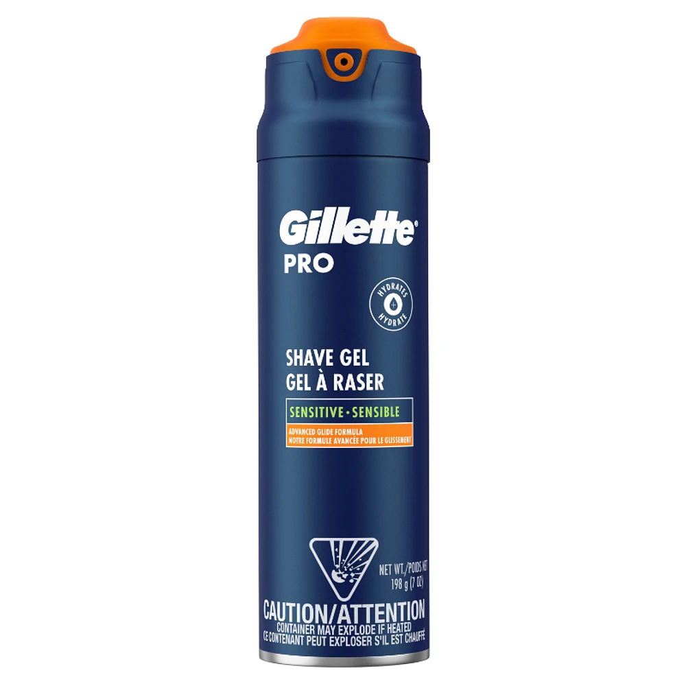 Gillette Pro Sensitive Skin Shave Gel - 7oz / 198g