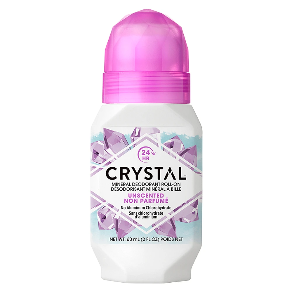 Crystal Mineral Deodorant Roll On - Unscented - 60ml