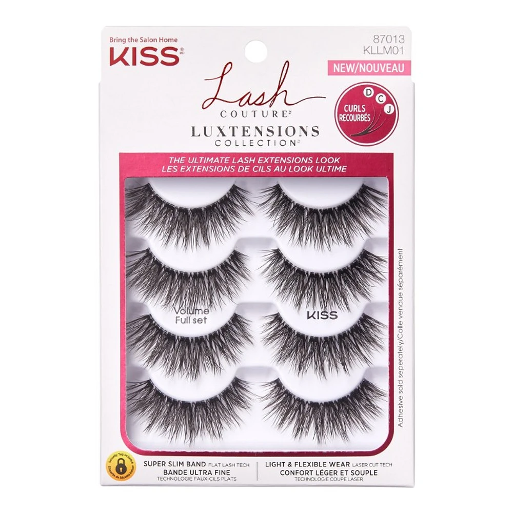 KISS Lash Couture LuXtensions Collection Volume Full Set False Lashes - 4 pairs