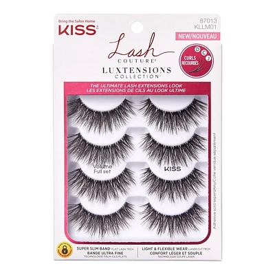 KISS Lash Couture LuXtensions Collection Volume Full Set False Lashes - 4 pairs