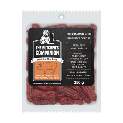 The Butcher's Companion Pork Sausage Links Dog Treats - 250g