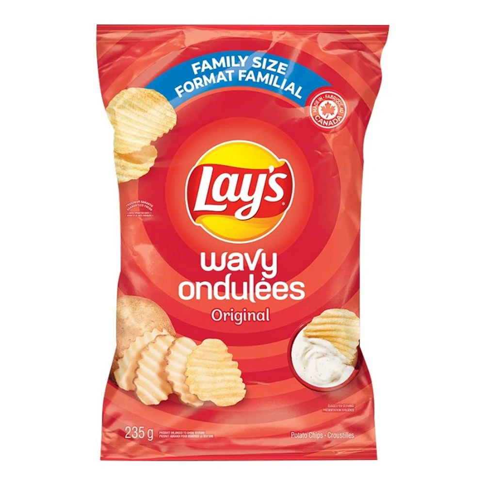 Lay's Wavy Potato Chips - Original - 235g