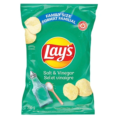 Lay's Salt and Vinegar Flavoured Potato Chips - 235g