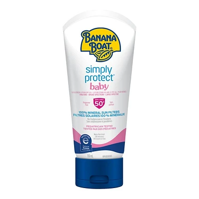 Banana Boat Simply Protect Baby Mineral Sunscreen Lotion - SPF 50+ - 150ml