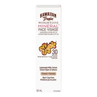 Hawaiian Tropic SPF 30 Weightless Mineral Face Sunscreen Lotion - 50ml