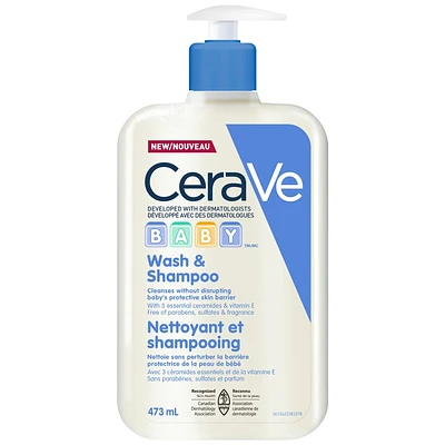 CeraVe BeBe Wash & Shampoo - 473ml