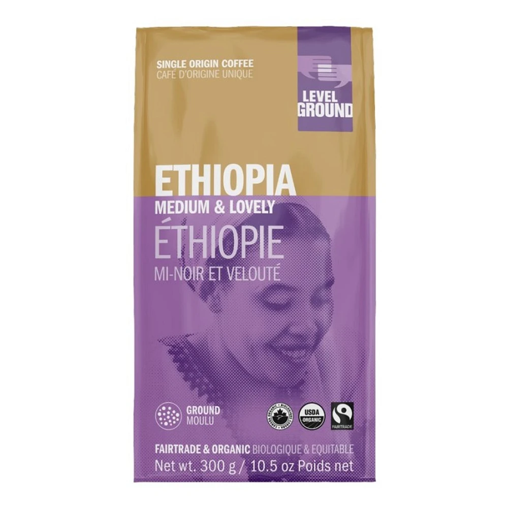 Level Ground Ethiopia Ground Coffee - Medium Roast - 300g