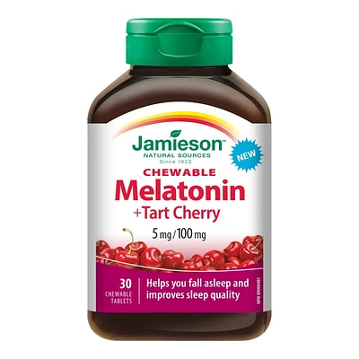 Jamieson Chewable Melatonin and Tart Cherry 5mg/100mg - 30's