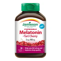 Jamieson Chewable Melatonin and Tart Cherry 5mg/100mg - 30's