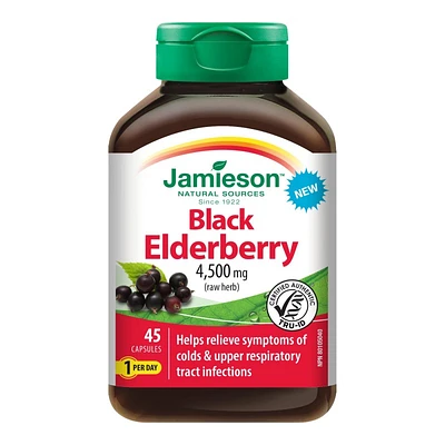 Jamieson Black Elderberry 4,500mg - 45's