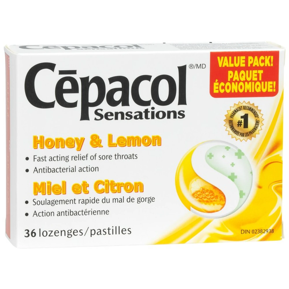 Cepacol Sensations Honey & Lemon - 36s