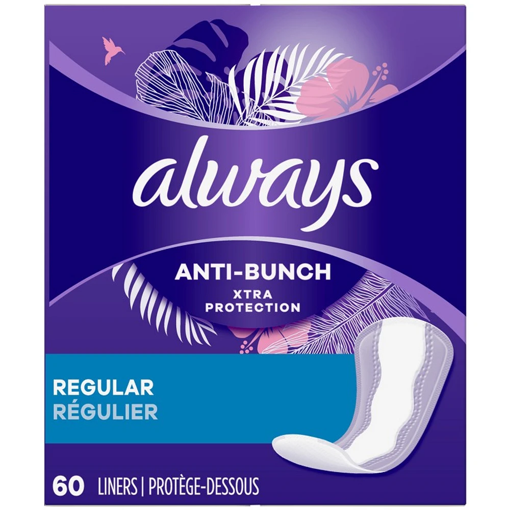 Always Xtra Protection Daily Liners - Regular - 60's