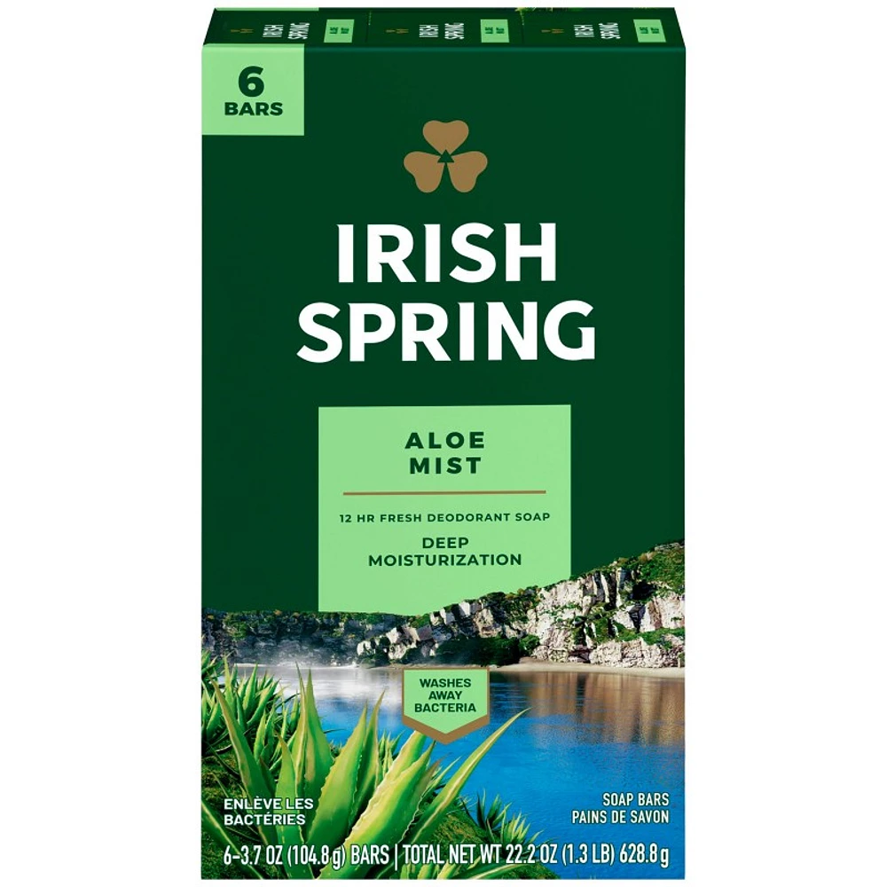 Irish Spring Bar Aloe - 6X104.8g