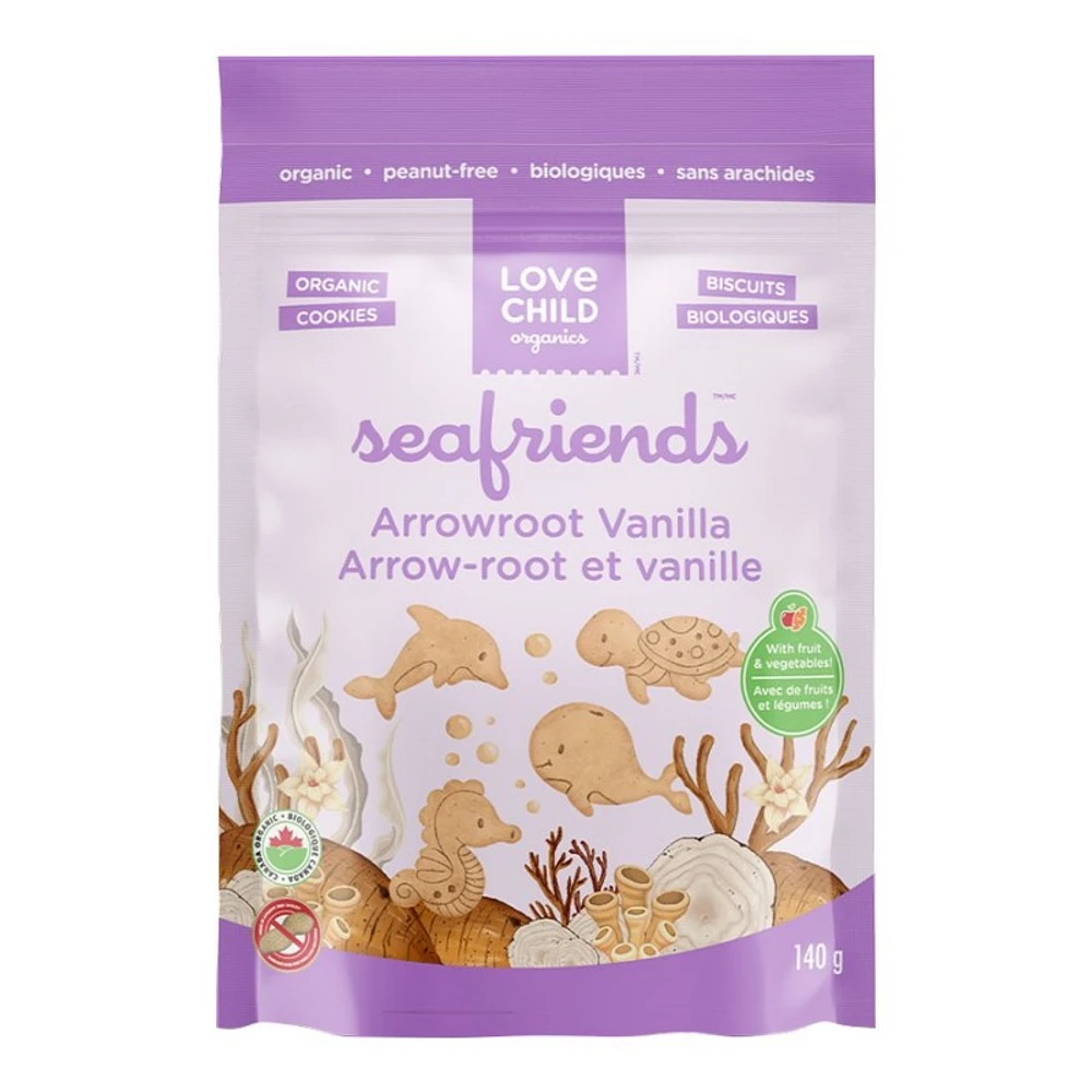 Love Child Organics Sea Friends Cookies - Arrowroot Vanilla - 140g