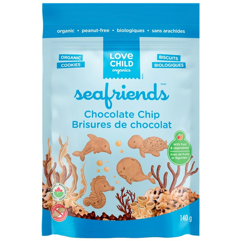 Love Child Organics Sea Friends Cookies - Chocolate Chip - 140g