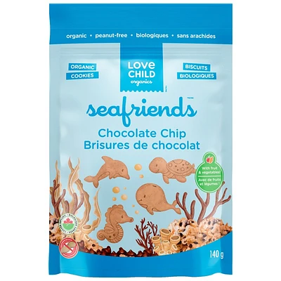 Love Child Organics Sea Friends Cookies - Chocolate Chip - 140g