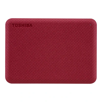 Toshiba Canvio Advance Portable Hard Drive - Red - 4TB - HDTCA40XR3CA