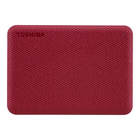 Toshiba Canvio Advance Portable Hard Drive - Red - 4TB - HDTCA40XR3CA