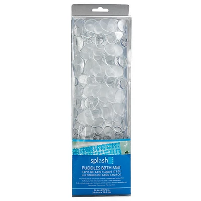 Splash Home Puddles Bath Mat - Clear 