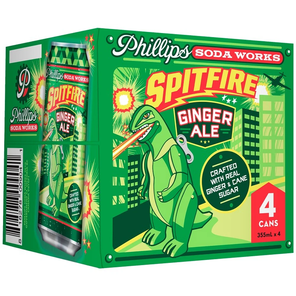 Phillips Spitfire Ginger Ale - 4x355ml