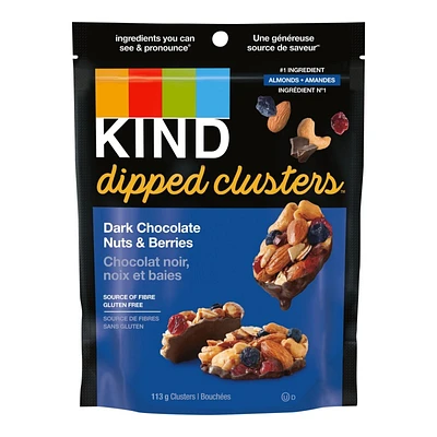 Kind Dipped Clusters - Dark Chocolate Nuts and Berries - 113g