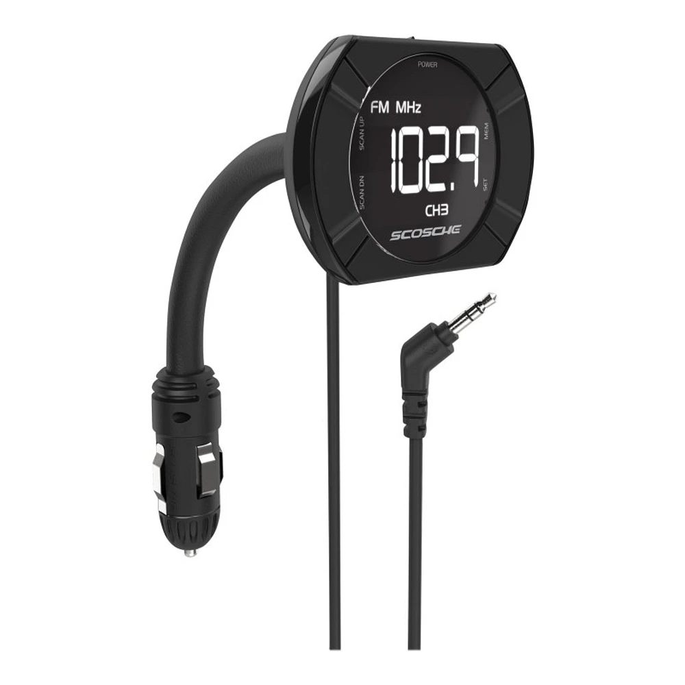 Scosche tuneIT FM Transmitter for Cellular Phone, Digital Player, Car Audio - FMTD13SP1