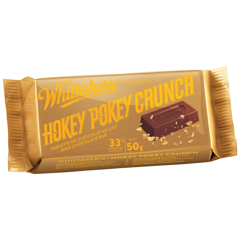 Whittakers Chocolate WHITTAKER'S HOKEY POKEY SLAB 50G