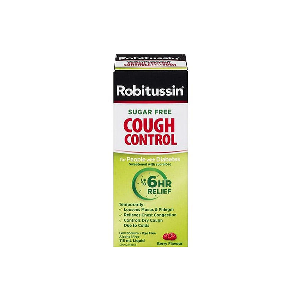 Robitussin DM Cough Control for People with Diabetes - 115ml