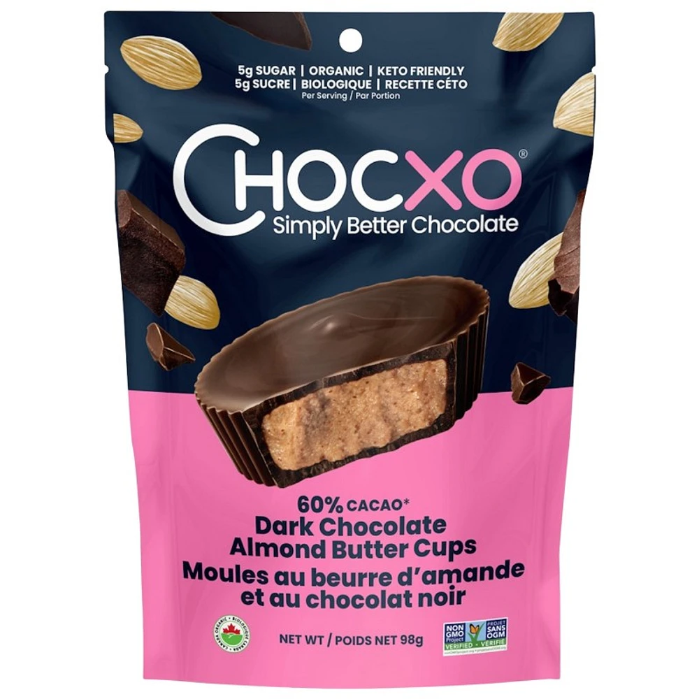 Chocxo Almond Butter Cups - Dark - 98g