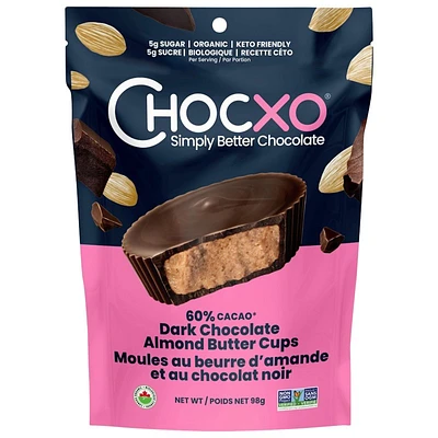 Chocxo Almond Butter Cups - Dark - 98g