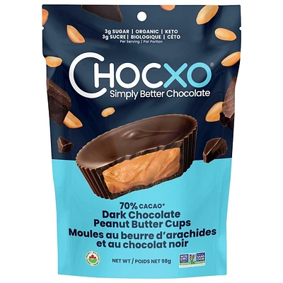 Chocxo Dark Peanut Butter Cups - 98g