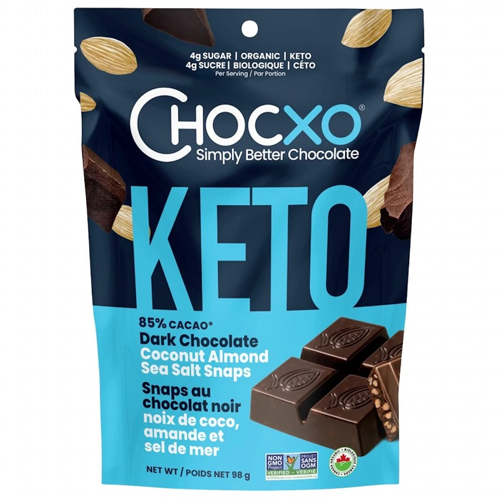 Chocxo Coconut Almond & Sea Salt Snaps - 98g