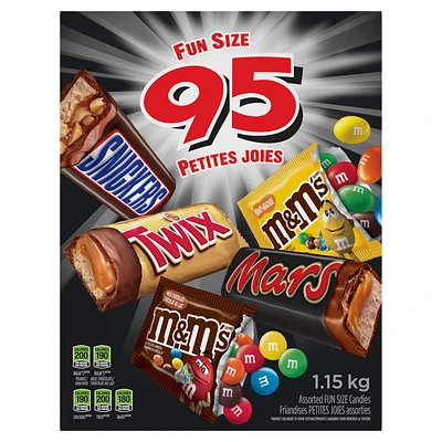 Mars, Twix, Snickers and M&M's Fun Size - 1.15kg / 95 count