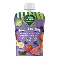 Little Gourmet Bright Blends Banana Blueberry Strawberry Guava - Puree - 113ml