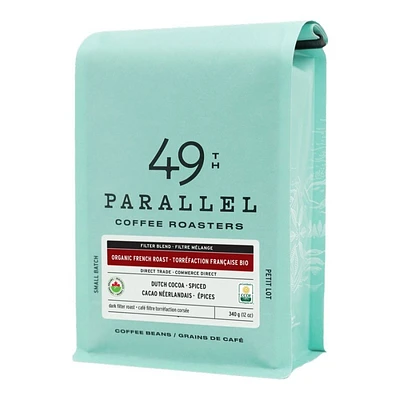 49th Parallel Coffee Roasters Coffee Beans - Organic French Roast - 340g