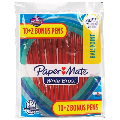 Papermates Pens - Red - 12pk