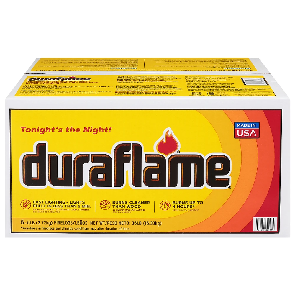 Duraflame Firelogs Giant - 6pack/6lb