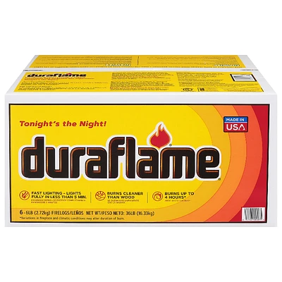 Duraflame Firelogs Giant - 6pack/6lb