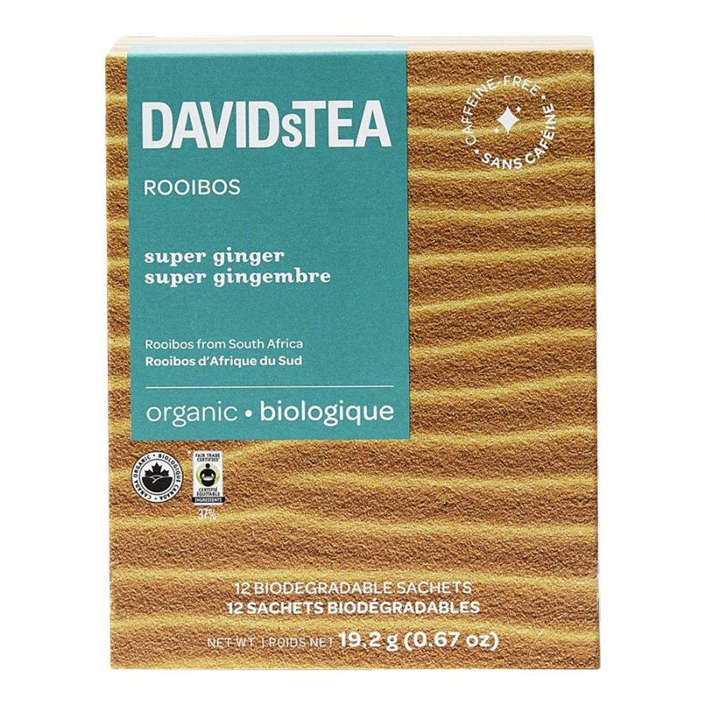 DAVIDsTEA Rooibos Tea - Super Ginger - 12's