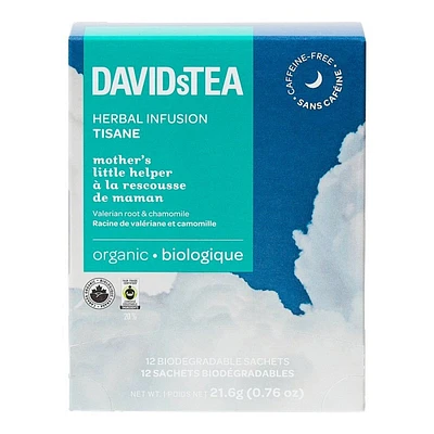 DAVIDsTEA Herbal Infusion Tisane - Mother's Little Helper - 12's