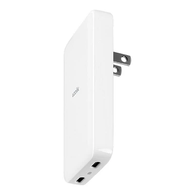 LOGiiX Power Plus 65 Slim 2 x USB-C Power Adapter - White - LGX-13406